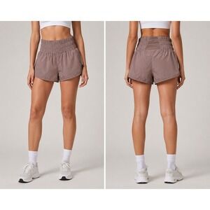 Free people summer flowy high waisted athletic gym yoga smock waist shorts small